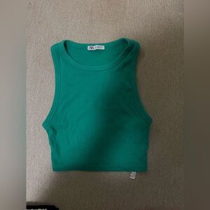 Zara Emerald Green Sleeveless Top
